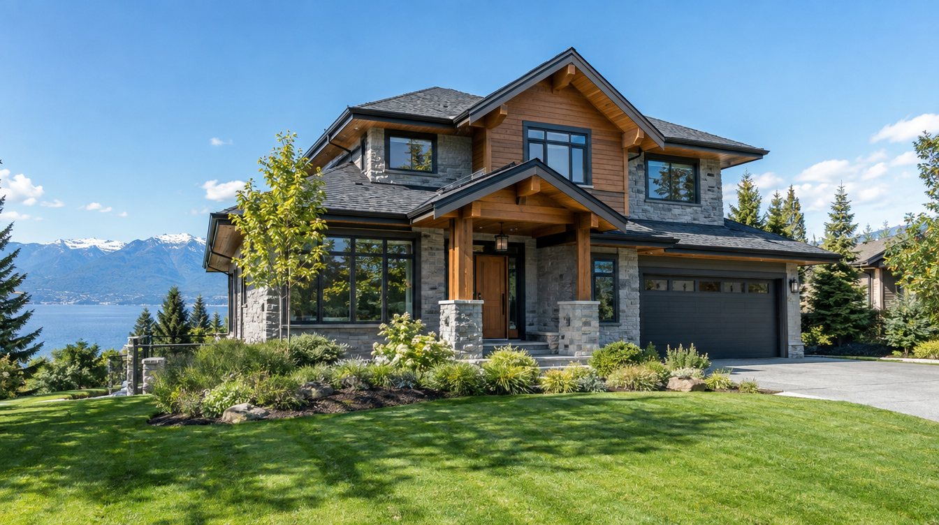 Ontario family home at dusk